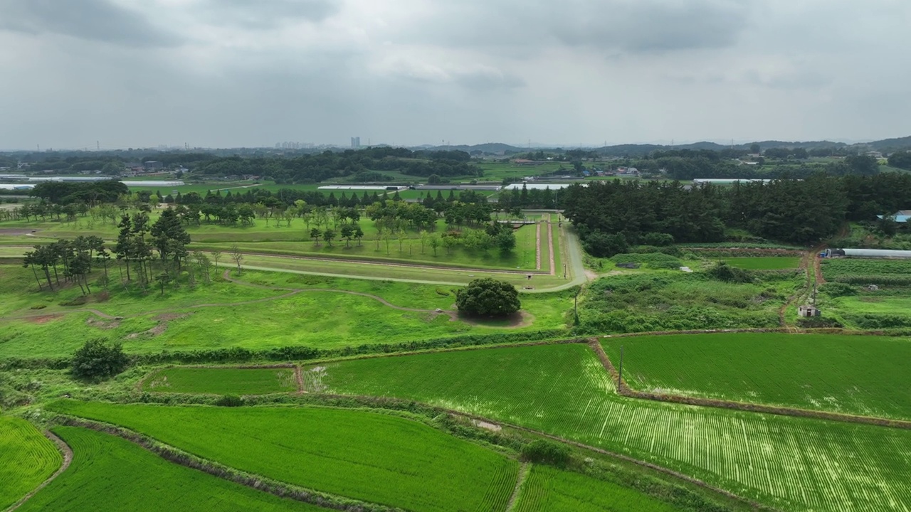 乡村风光/全北益山市，韩国视频素材