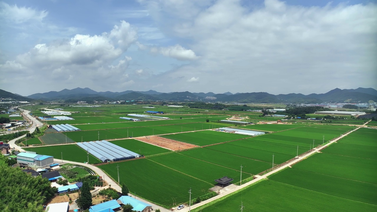 乡村风光/全北益山市，韩国视频素材