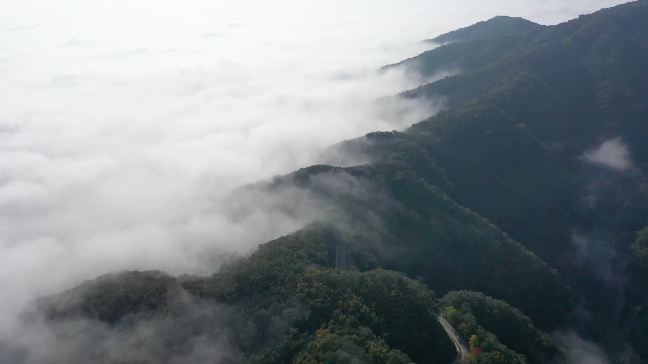 自然风景-云海/加平郡，京畿道，韩国视频素材