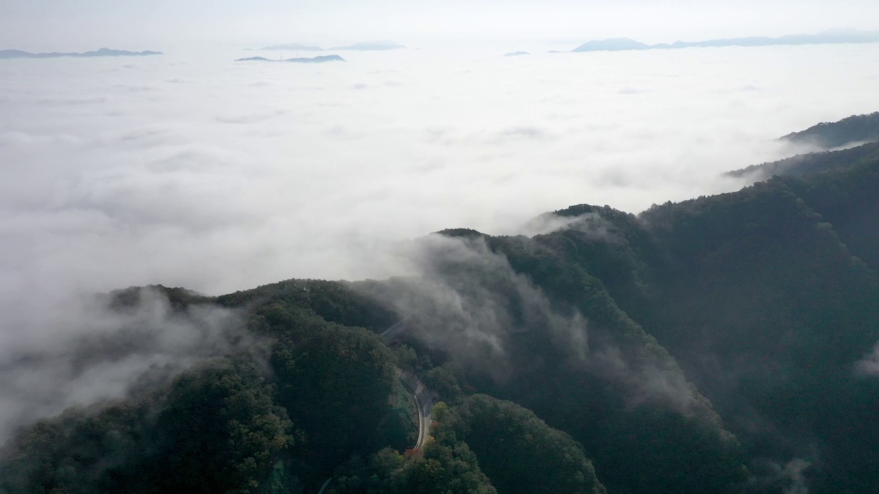 自然风景-云海/加平郡，京畿道，韩国视频素材