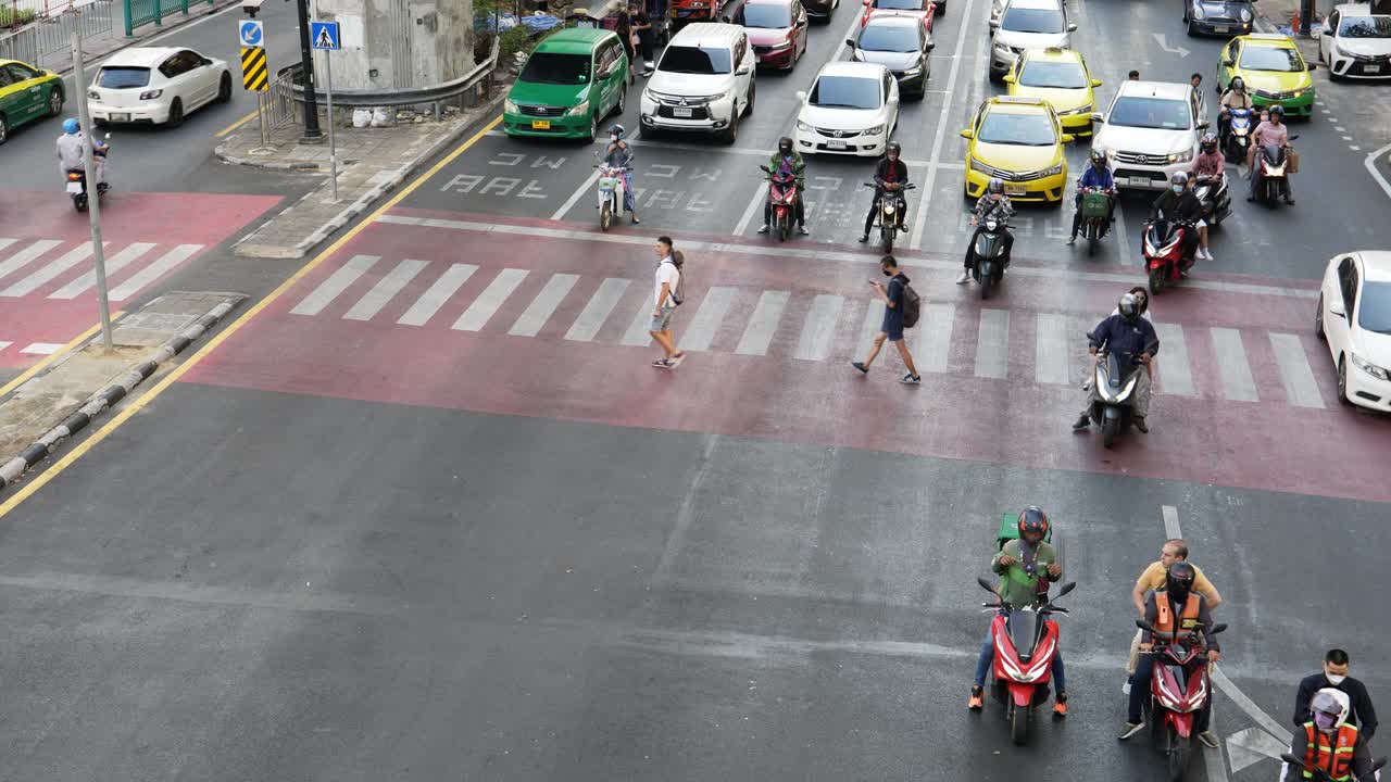 曼谷城市交通 .泰国视频素材