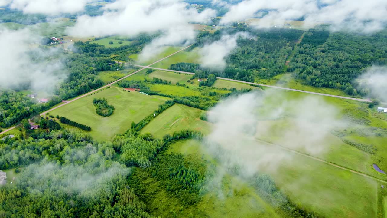 明尼苏达州乡村森林的空中图视频素材