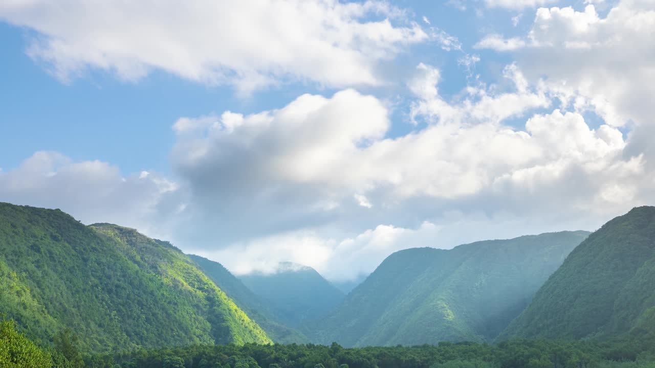 夏威夷大岛Pololu山谷的时间推移视频素材