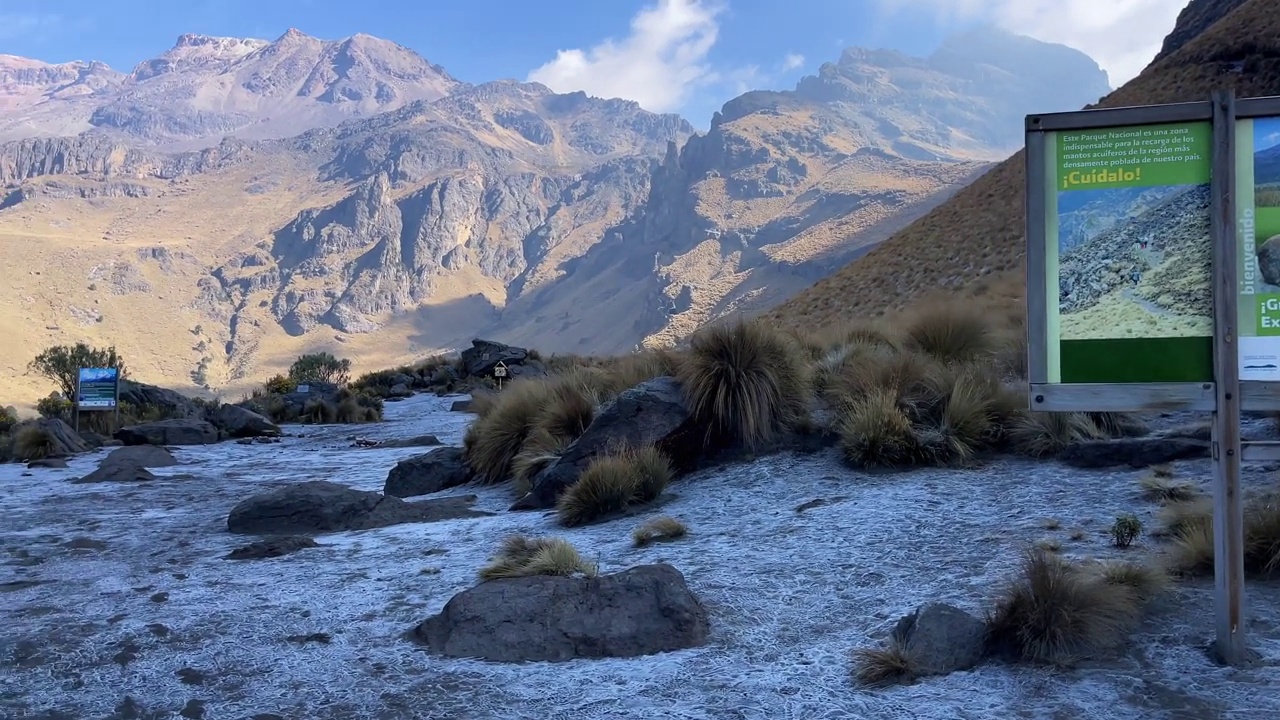 伊塔奇瓦特尔火山，墨西哥城视频素材