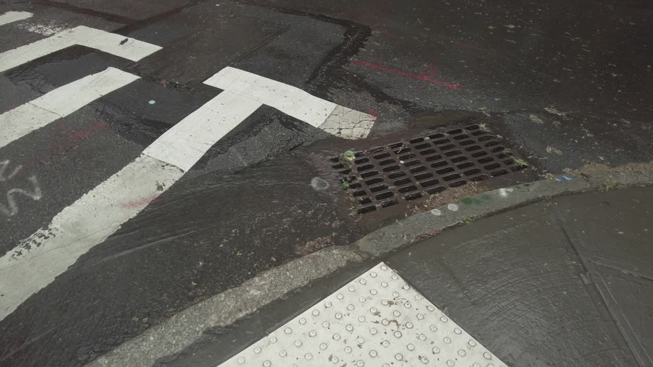 布鲁克林高地的雨天视频素材