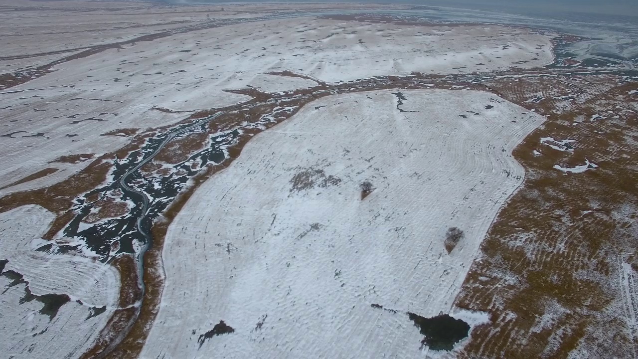 白雪覆盖的始华区/檀园区，安山市，韩国，京畿道视频素材