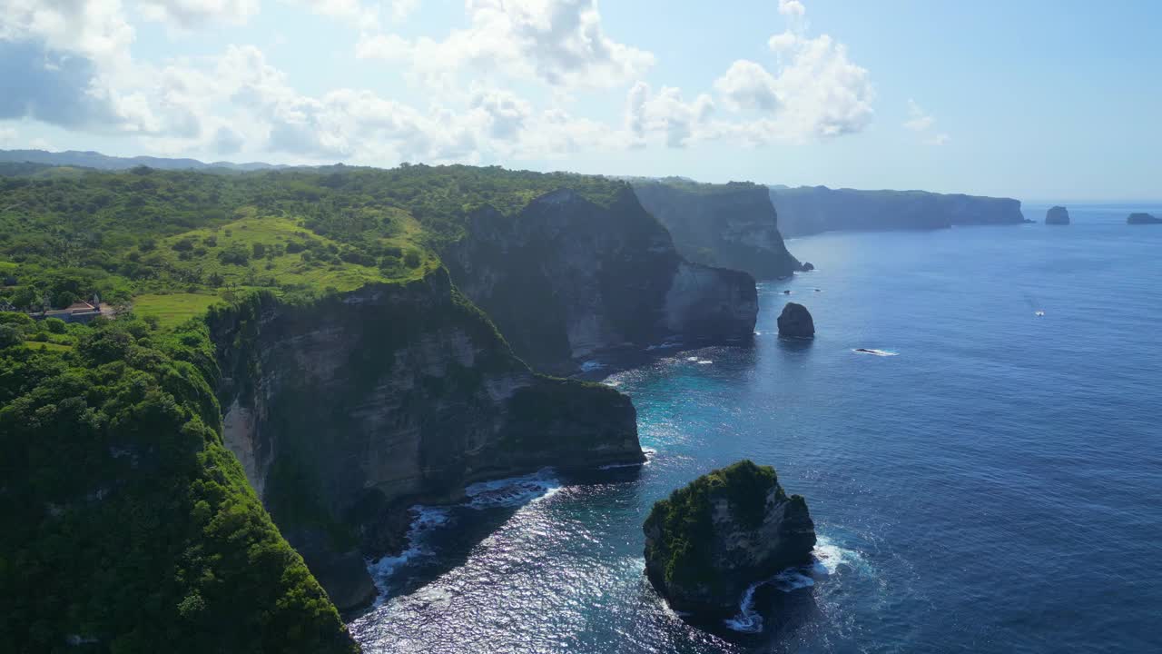 巴拿悬崖观景。视频素材