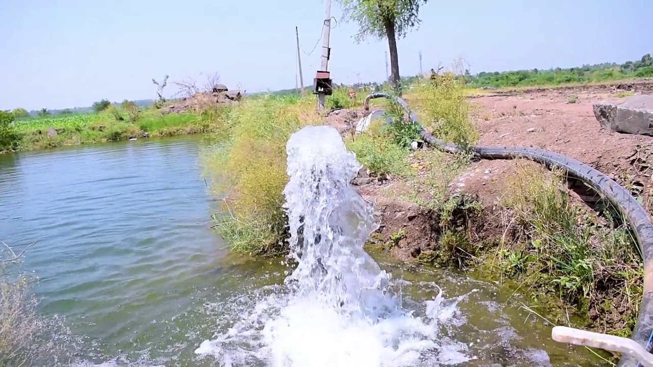 水泵管道农业用水输送设备视频素材