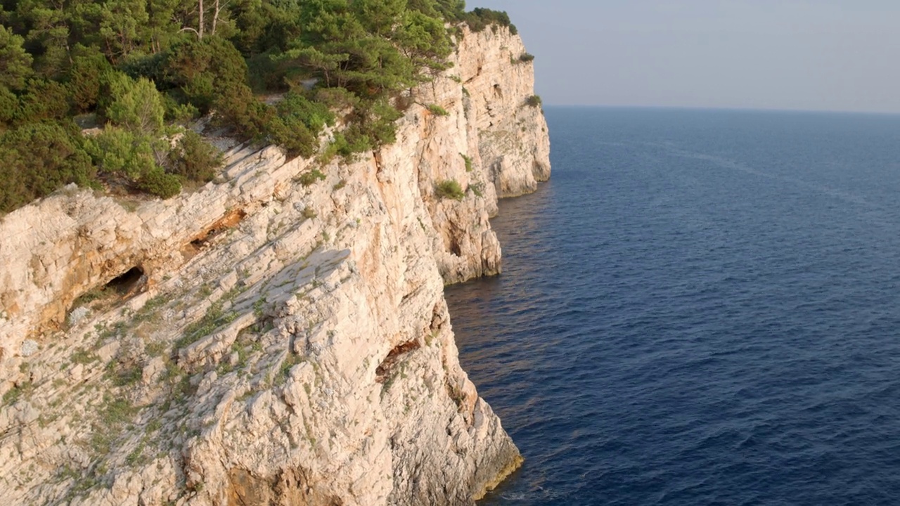 鸟瞰Telašćica自然公园，亚得里亚海，克罗地亚视频素材