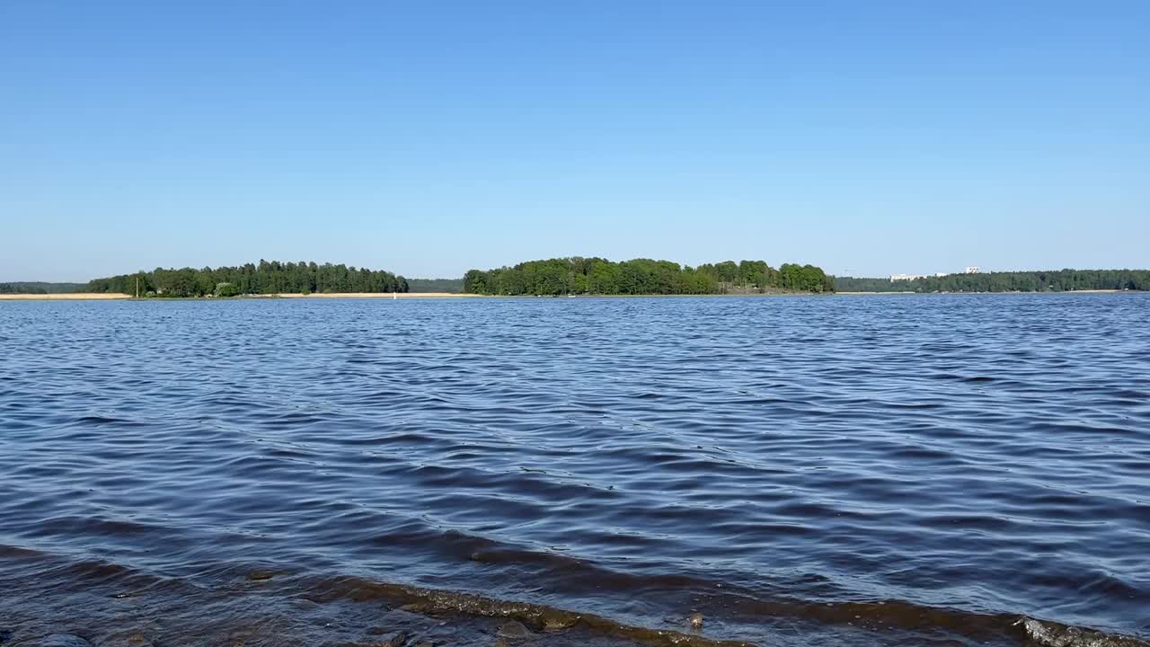 海浪的海景。视频素材