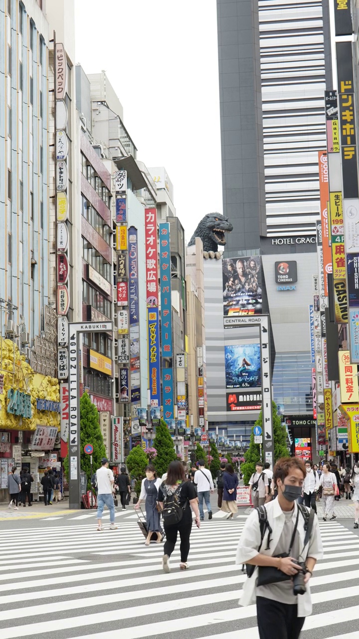 日本东京的歌舞伎町。视频素材