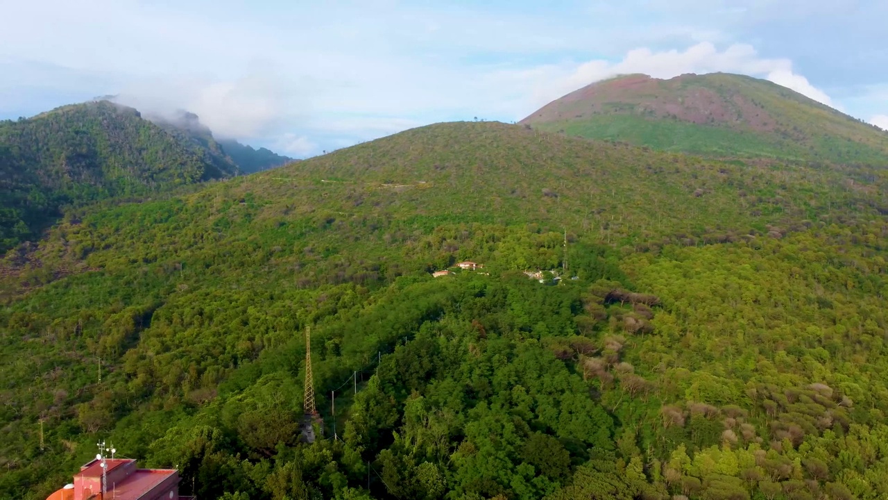 维苏威火山景观视频素材