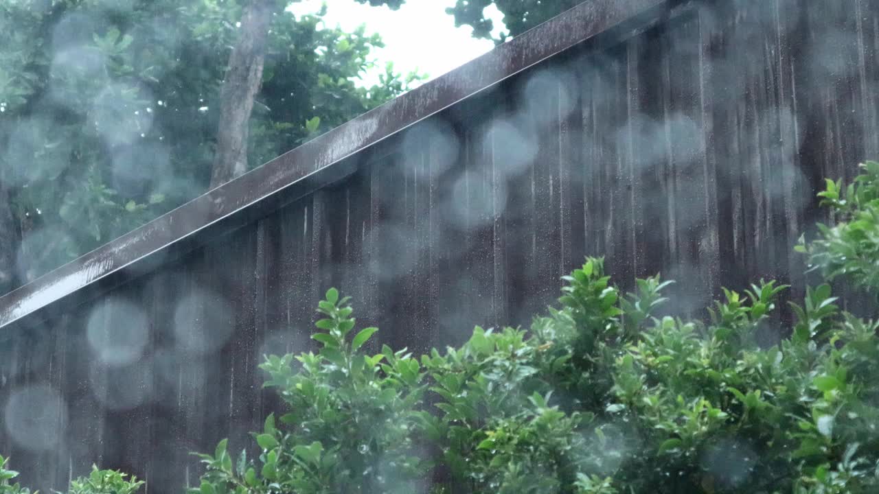 雨滴落在车窗上视频素材