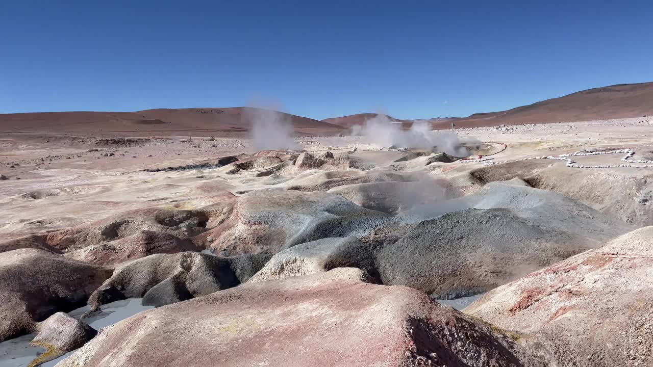 阿塔卡马的El Tatio间歇泉视频下载