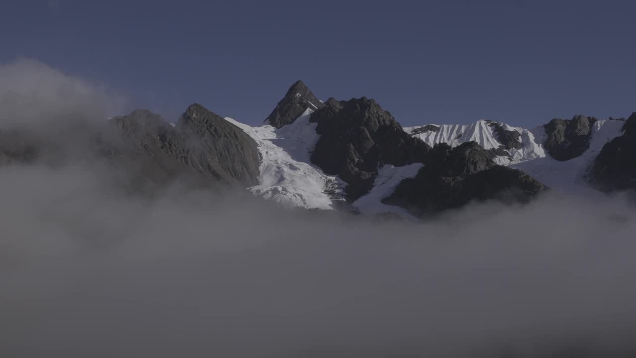 云后的雪山/库斯科，秘鲁视频素材