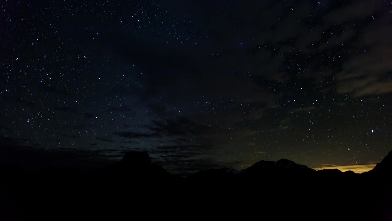 夜空中经过的星星/秘鲁库斯科视频素材