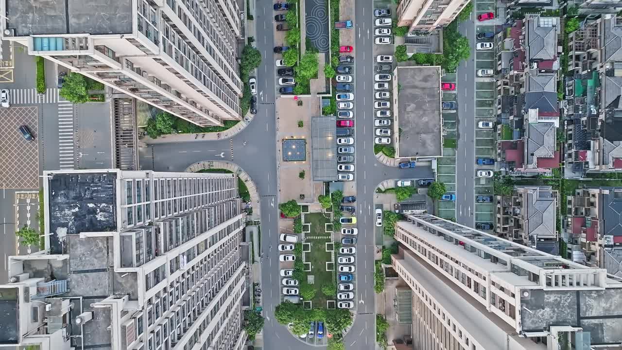 中国日落时的天空景观和城市天际线视频素材