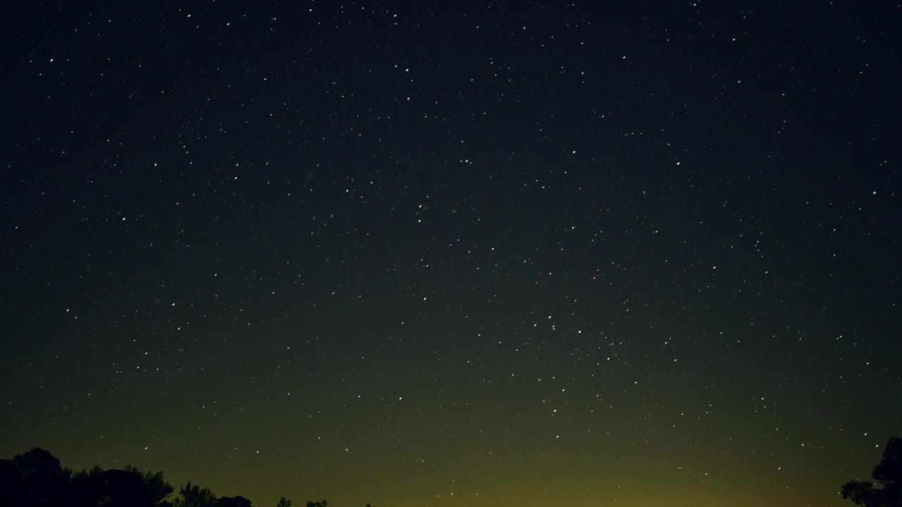 冉冉升起的星星和月亮，时光流逝视频素材