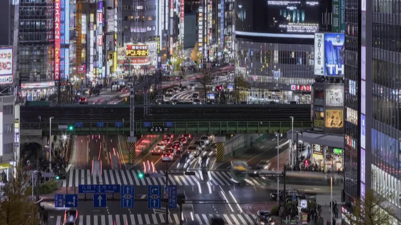 城市景观/东京，日本视频素材