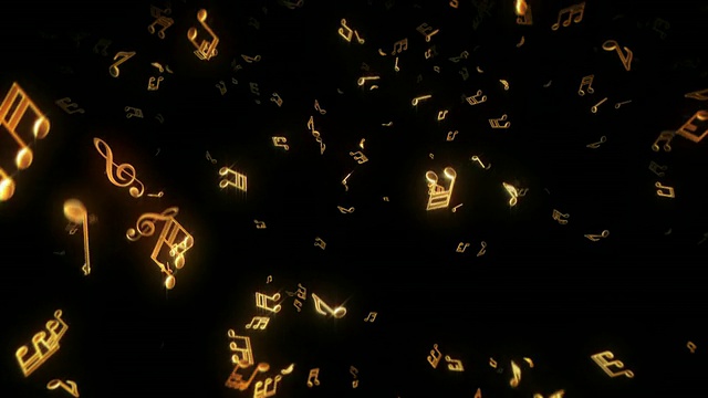 音符。黄色的。Loopable。视频素材画面1