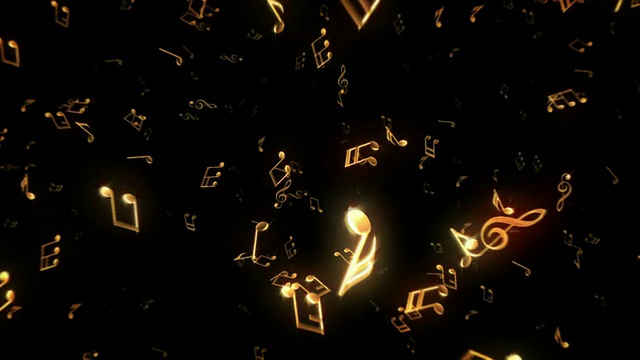 音符。黄色的。Loopable。视频素材画面2