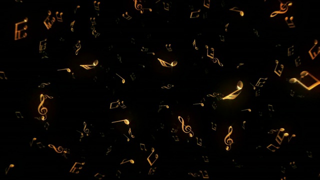 音符。黄色的。Loopable。视频素材画面4