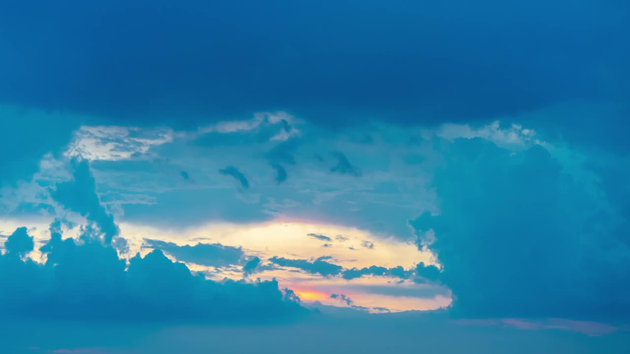 雷雨后的晚霞视频素材