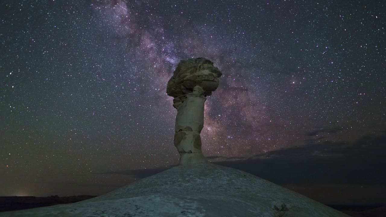 峡谷地国家公园的自然风光，夜空和银河/犹他州，美国视频素材