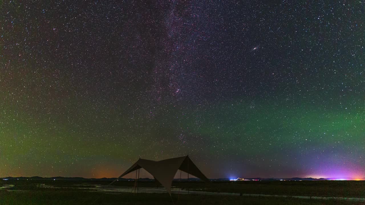 帐篷上的星星视频素材