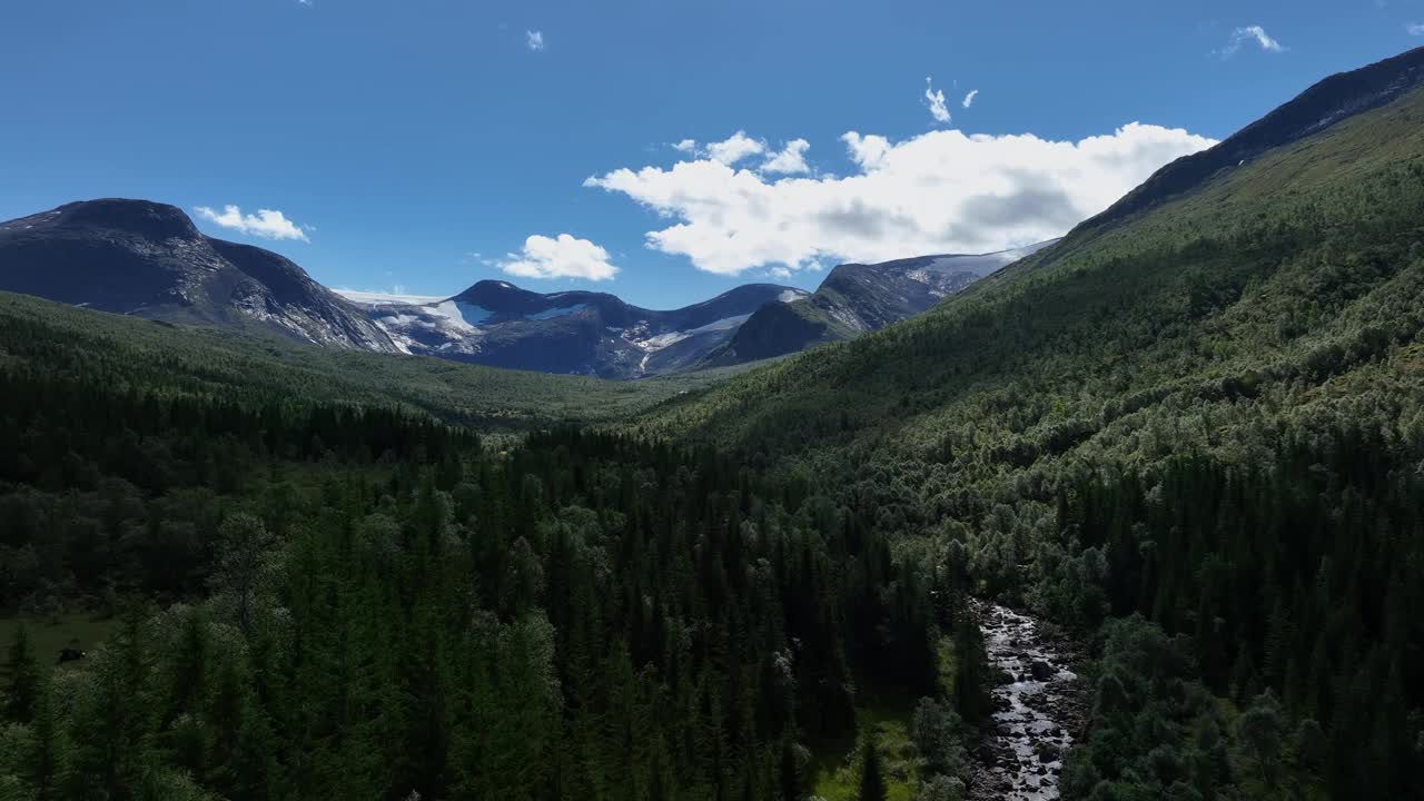 挪威美丽的山景视频素材