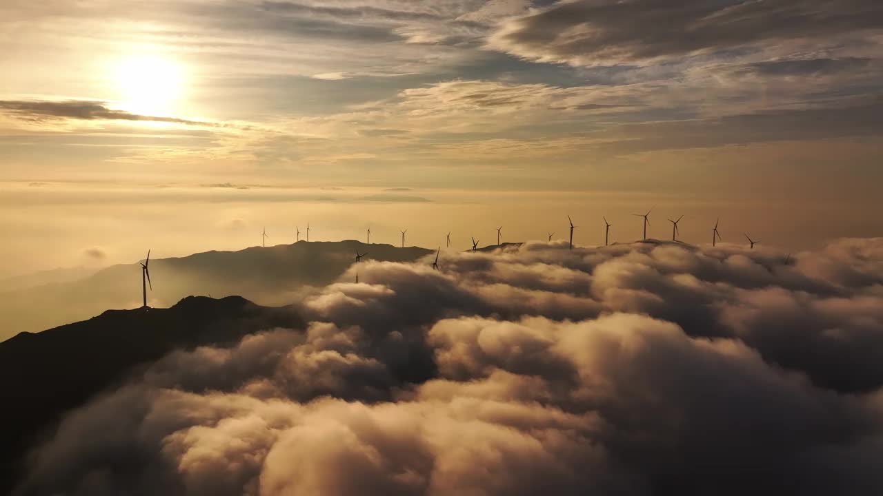 山上风发云海日出美视频素材