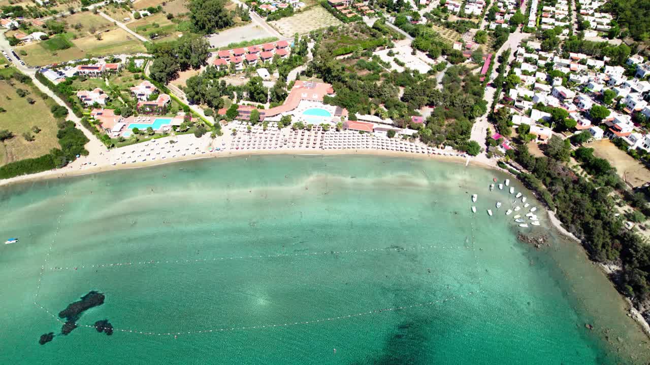 达卡的Karaincir海滩(Karaincir Bay)。Mugla,土耳其。视频素材