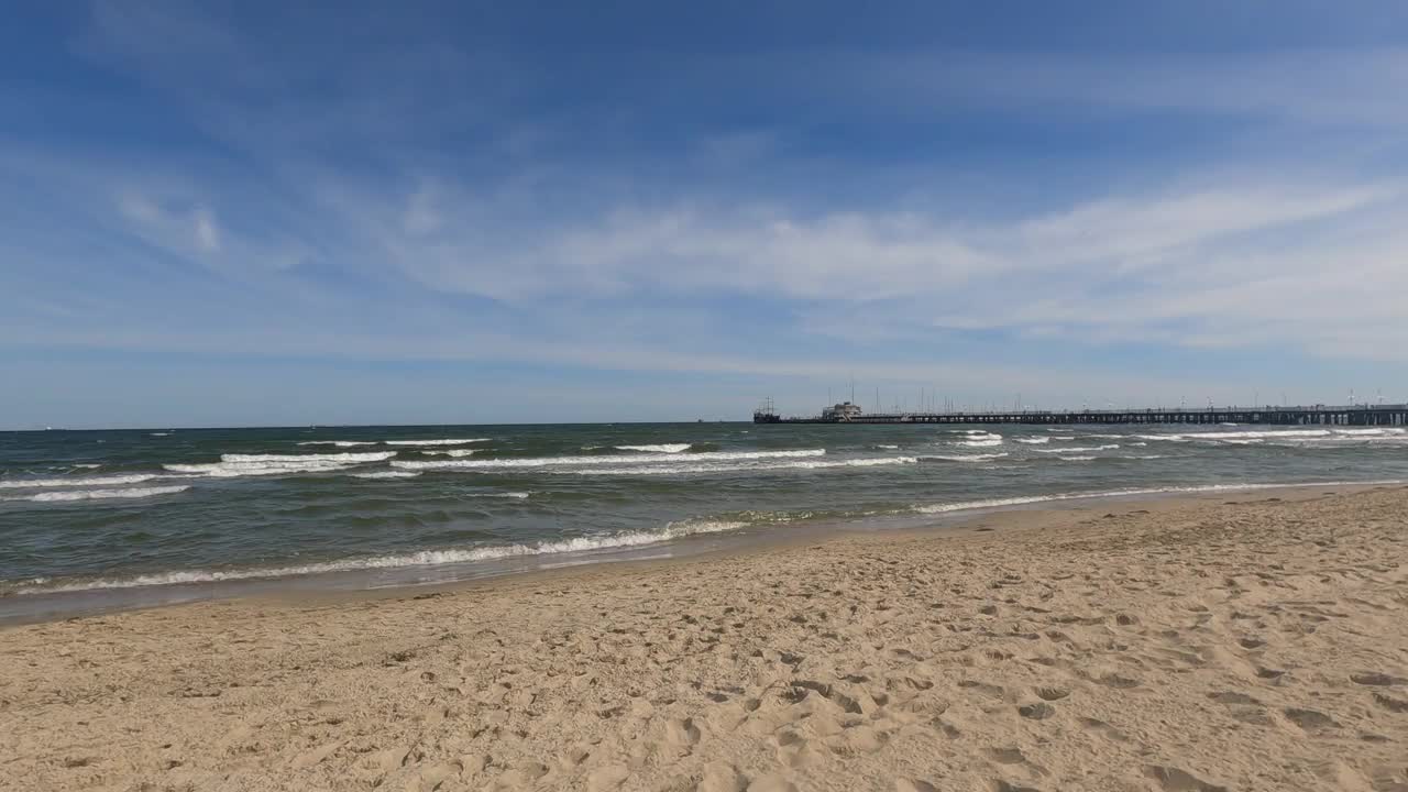 波兰波罗的海风景。视频素材