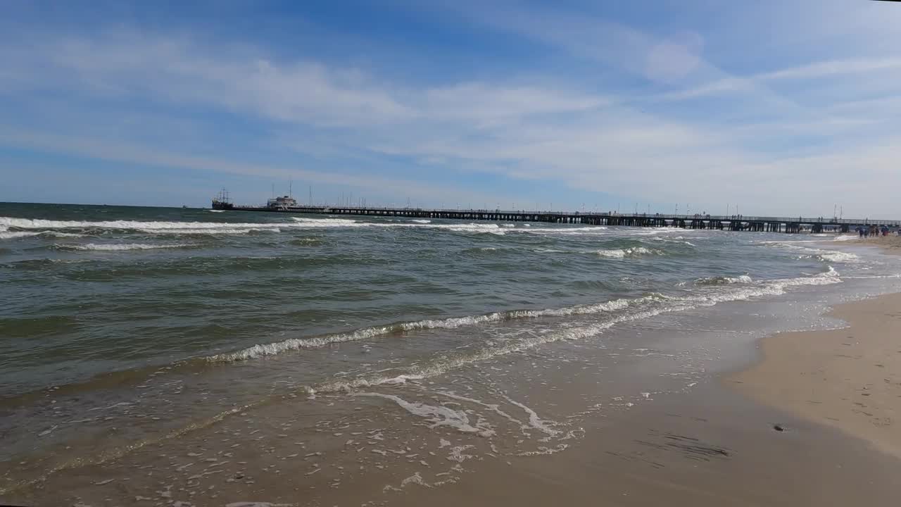 波兰波罗的海风景。视频素材