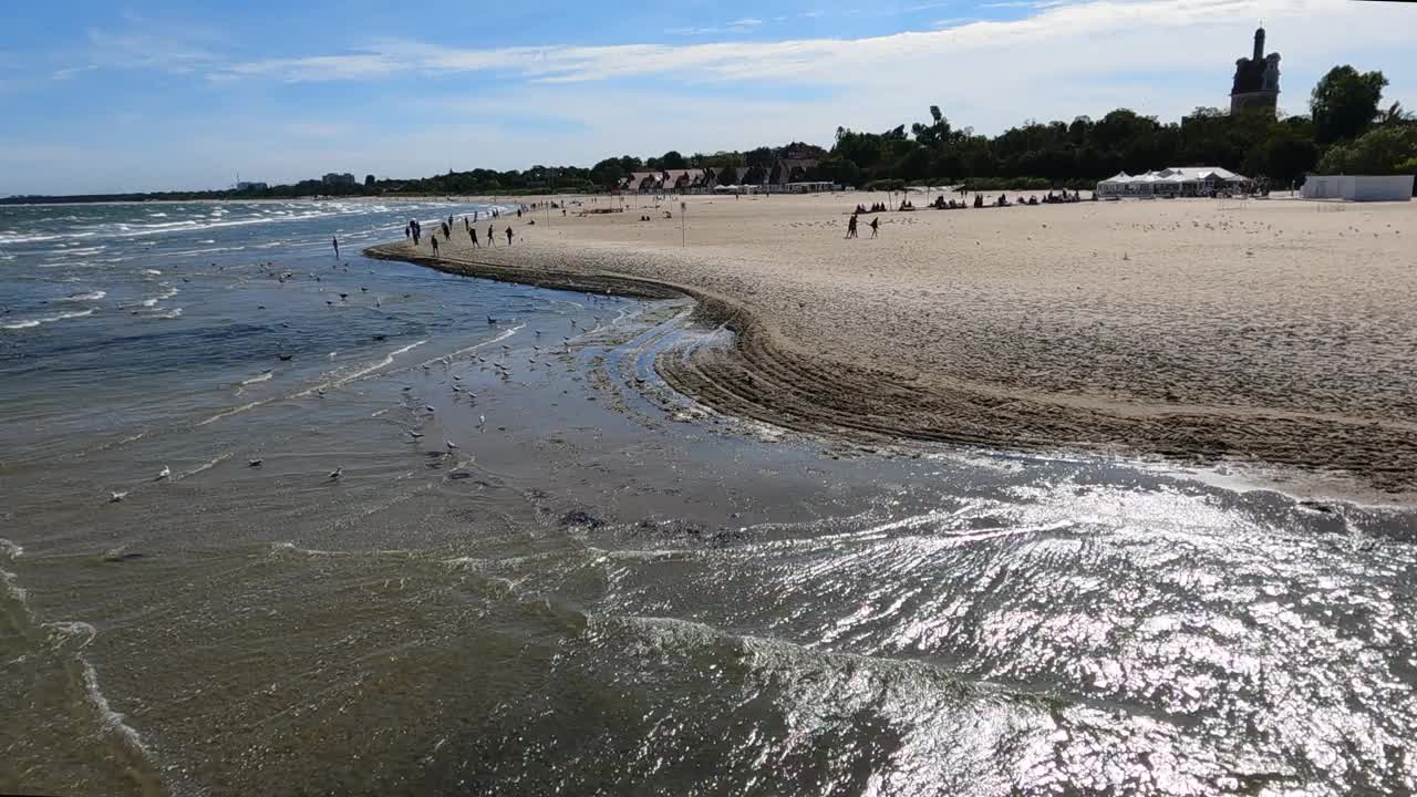 波兰波罗的海风景。视频素材