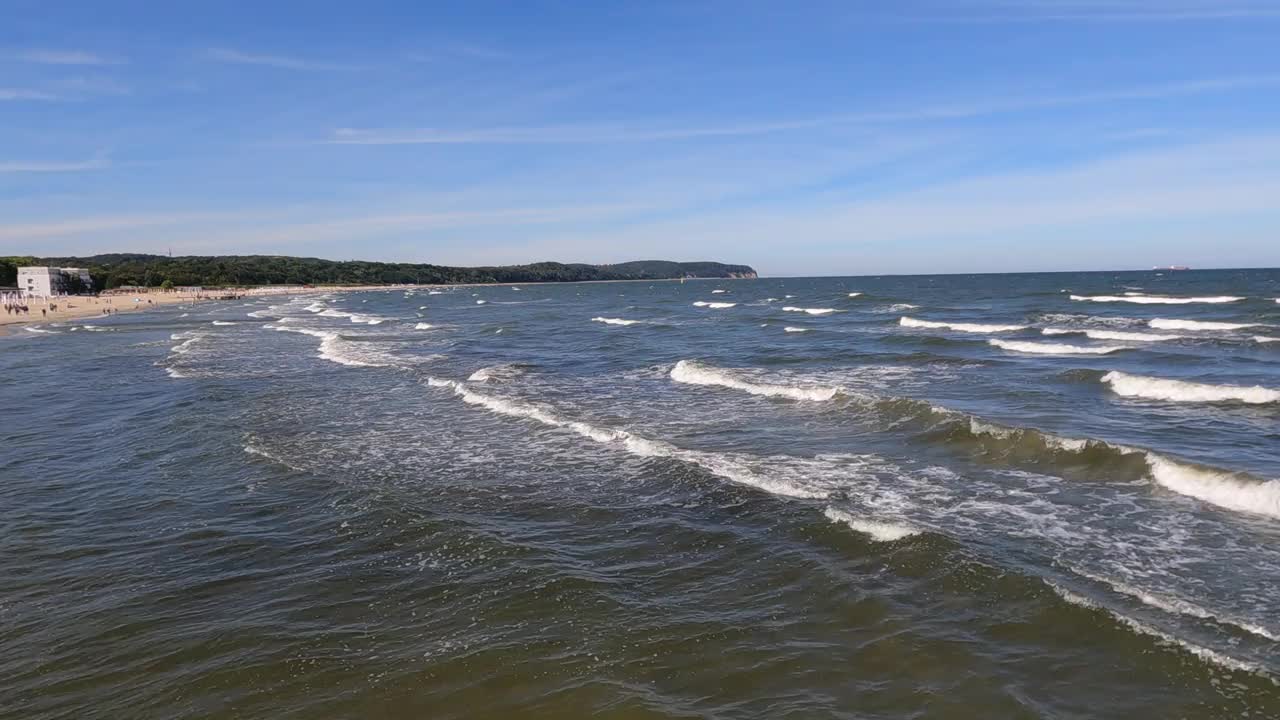 波兰波罗的海风景。视频素材