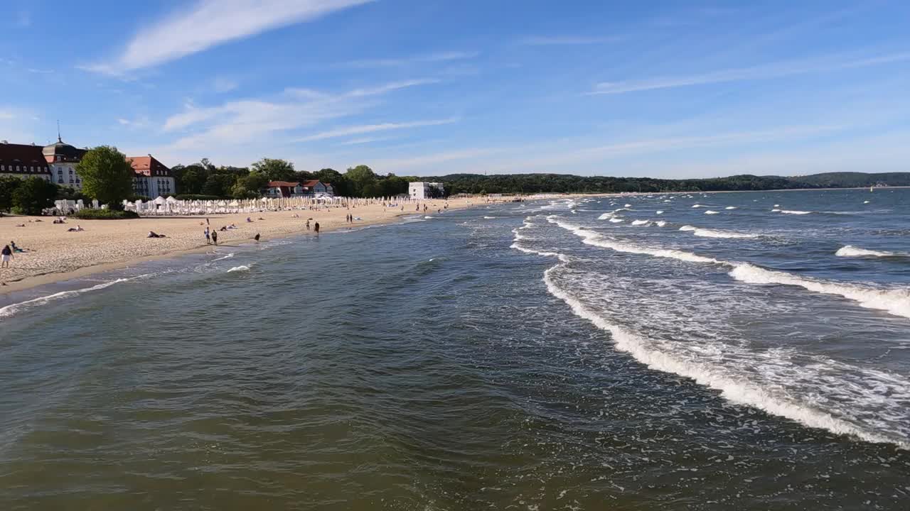 波兰波罗的海风景。视频素材