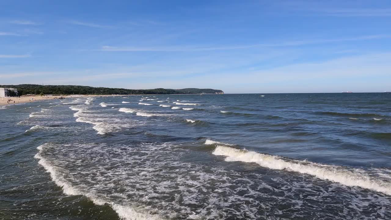 波兰波罗的海风景。视频素材