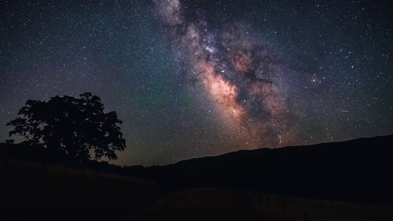 加州英仙座流星雨视频素材