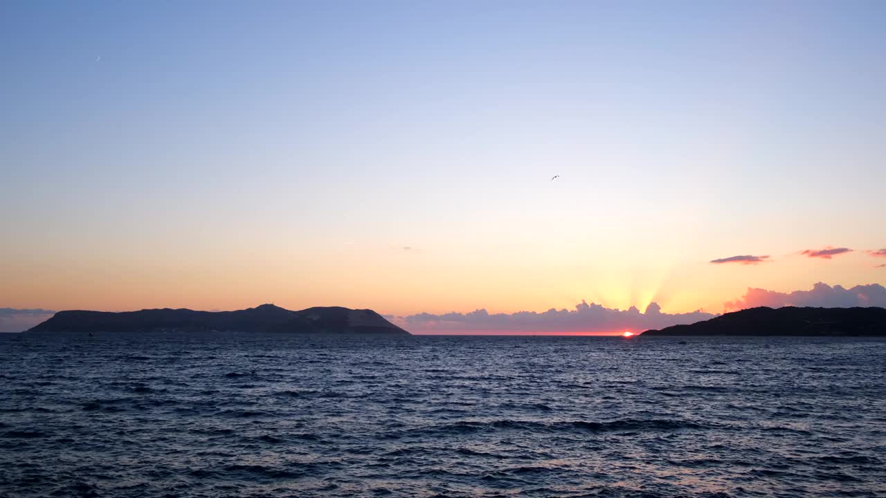 海上日落景观视频素材