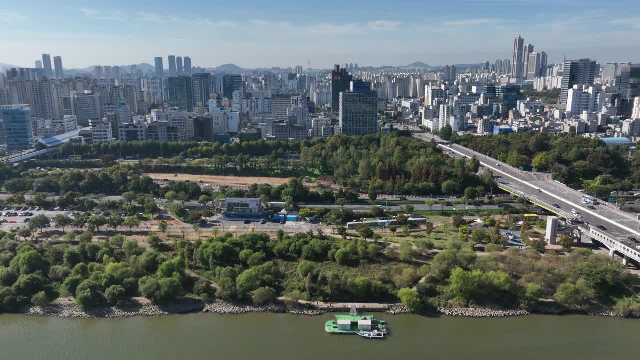 奥林匹克大道及其周边/韩国首尔永登浦区视频素材