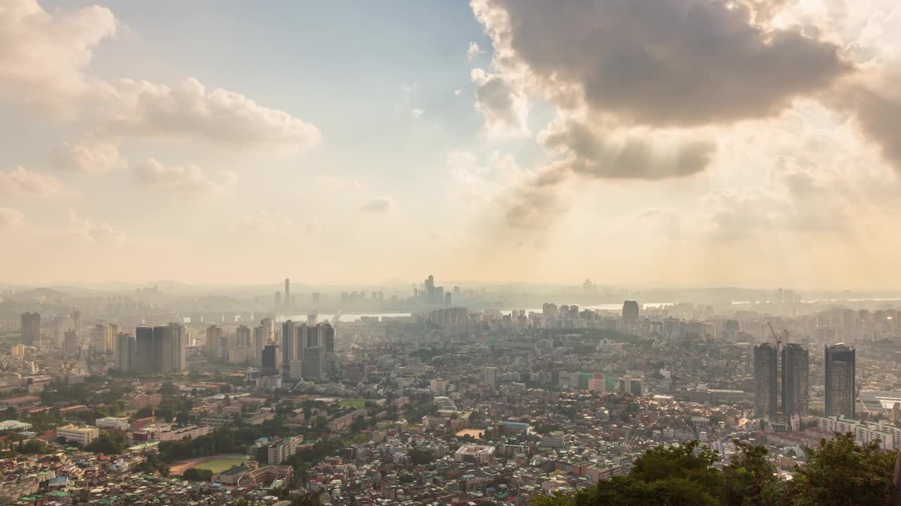 白天的汝矣岛和周边/韩国首尔龙山区视频素材