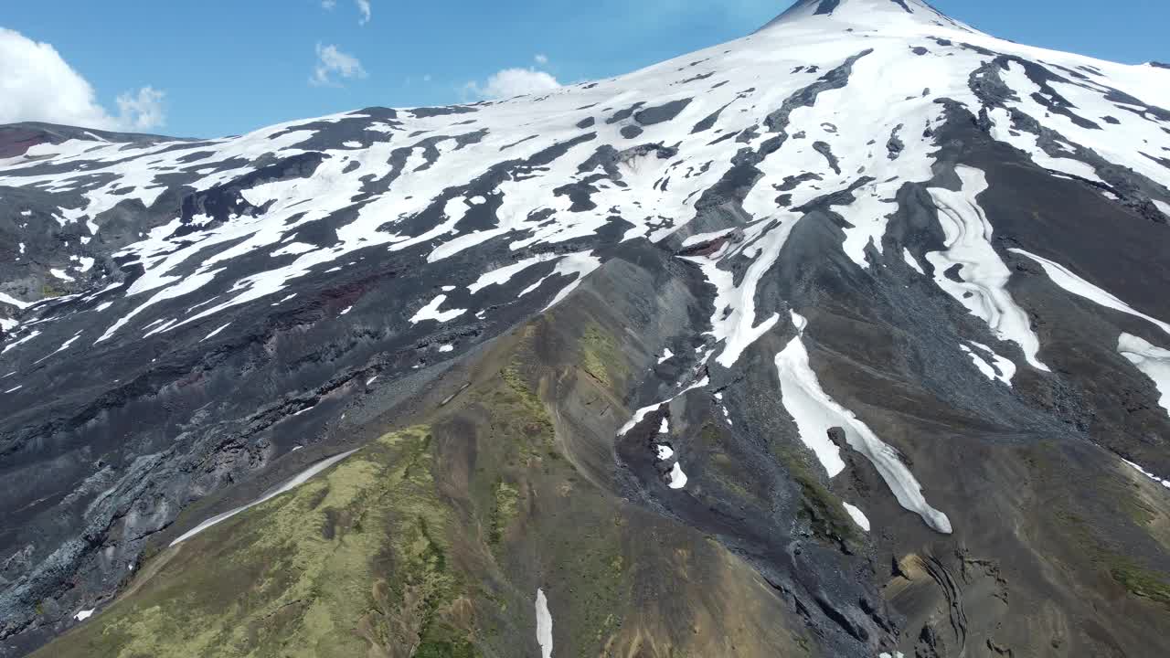 无人机拍摄的维拉里卡火山视频素材