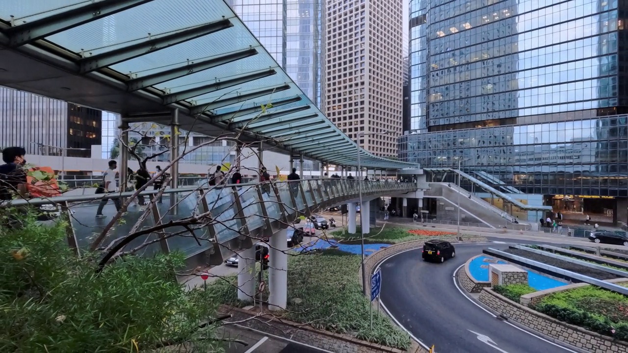 香港繁忙街道的时间流逝视频素材