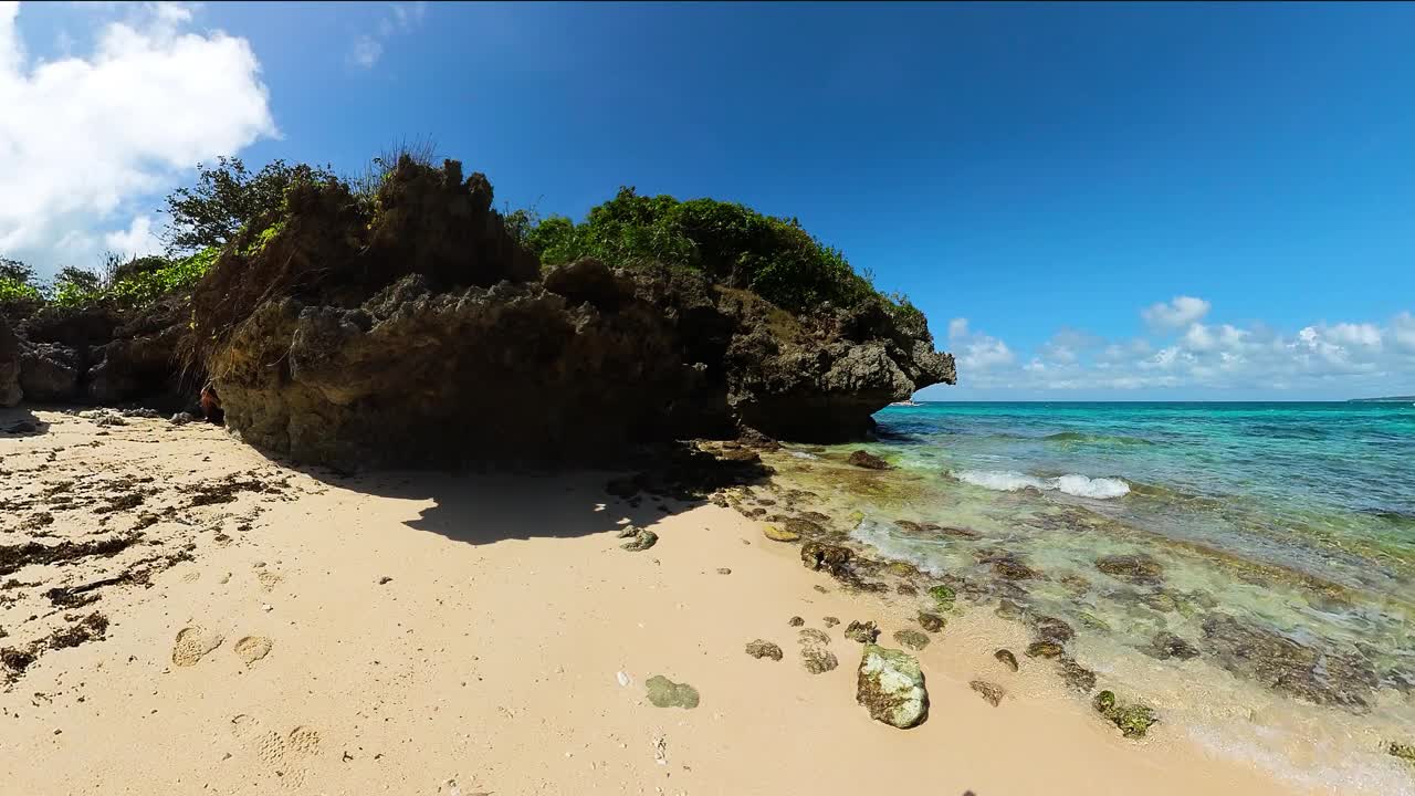 长滩岛的海滩。马来语,Aklan。菲律宾。视频素材