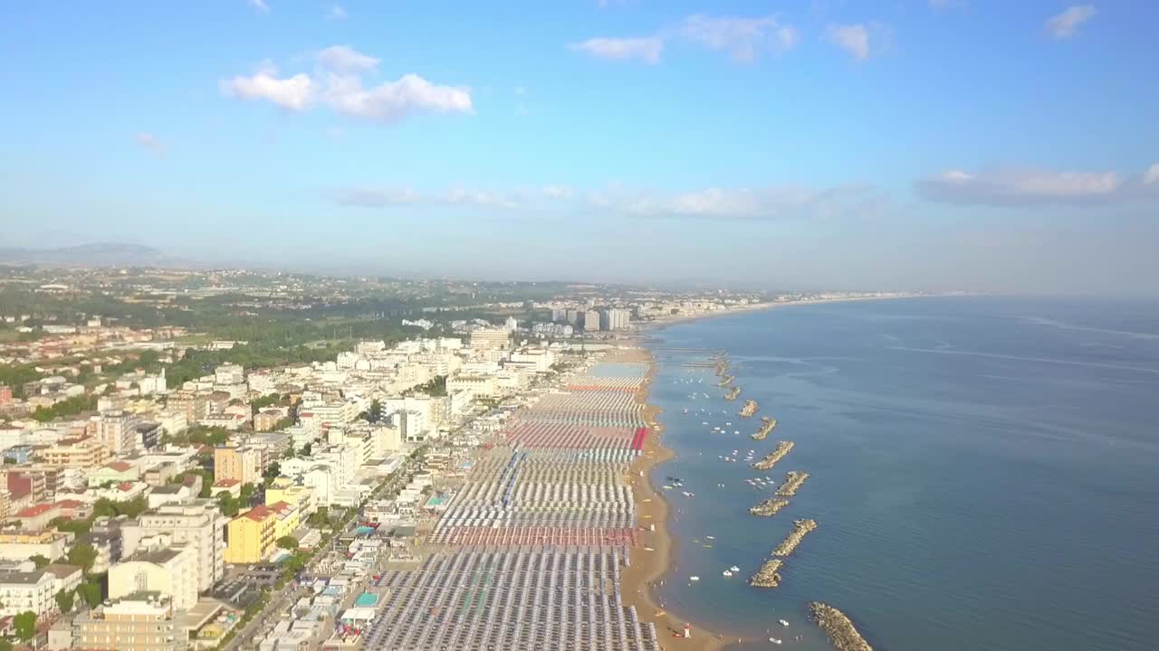 亚得里亚海海岸有海滩视频下载