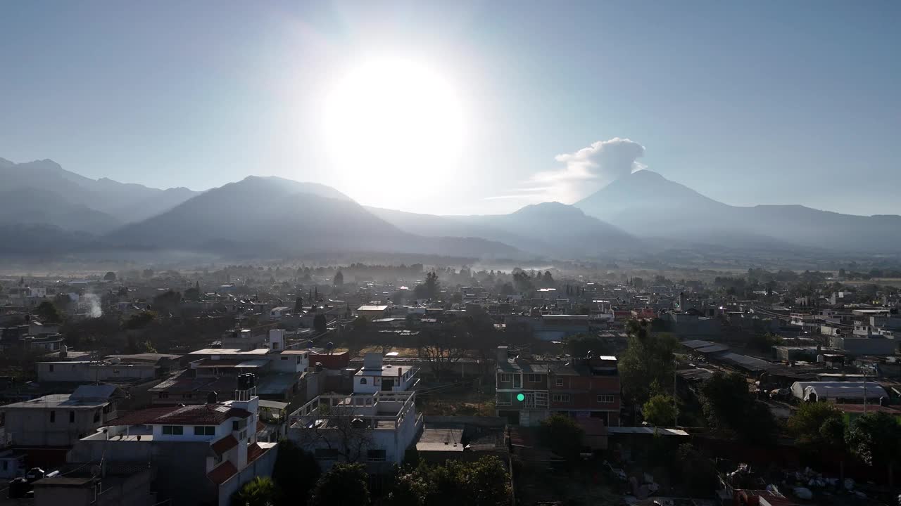 火山波波卡特佩特尔在早上视频素材