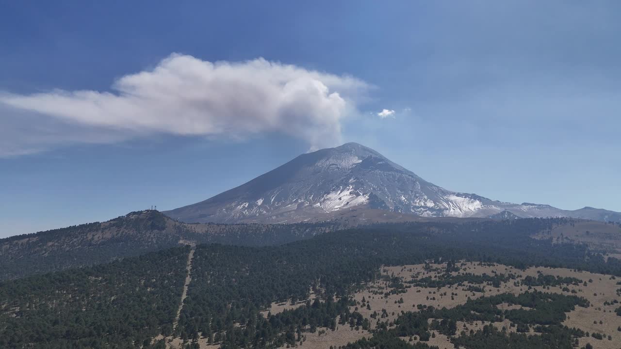 火山波波卡特佩特尔在白天视频素材