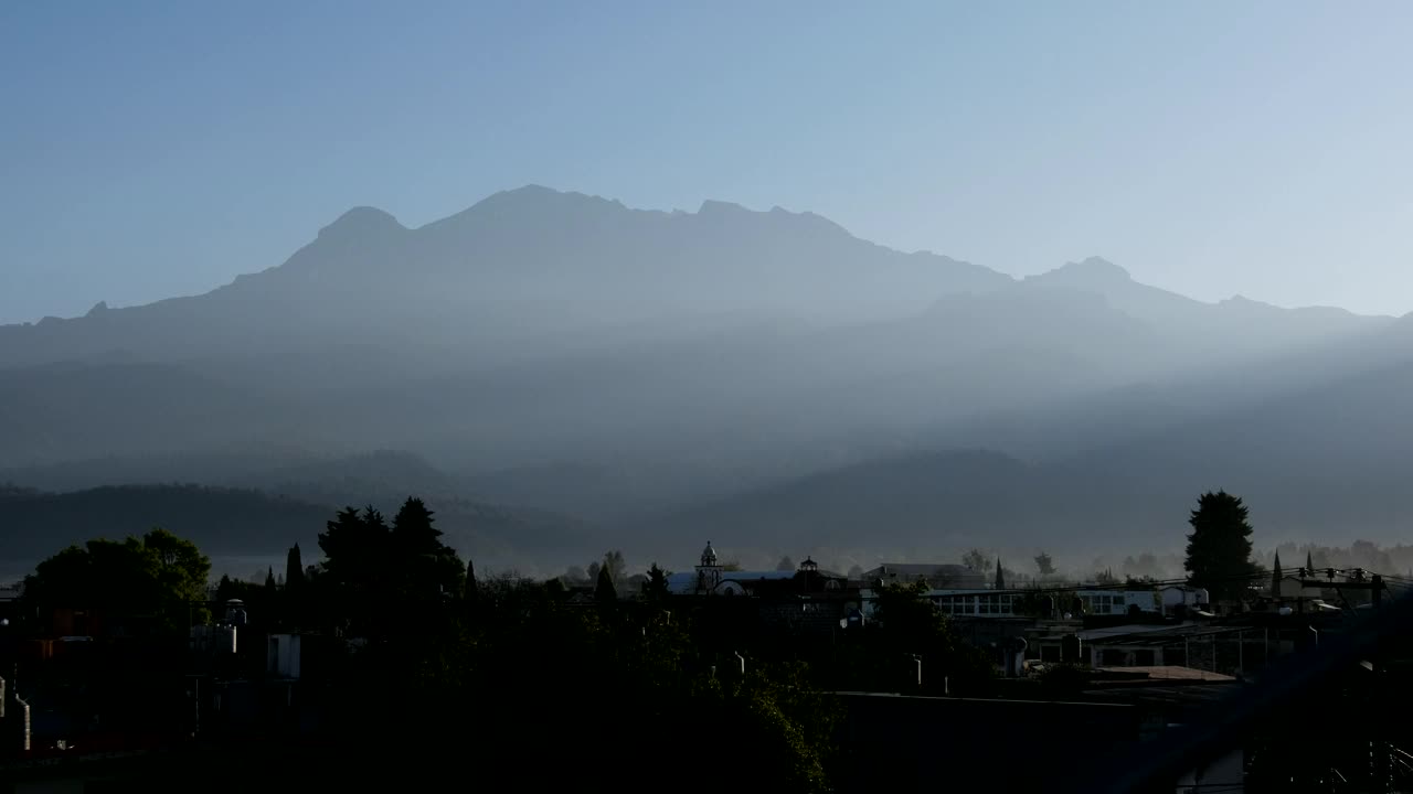 早晨的伊兹塔奇瓦特火山视频下载