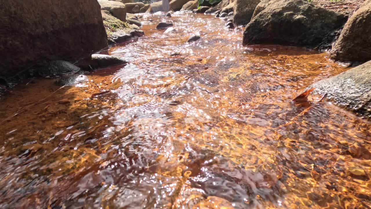 流过岩石的宁静溪流视频素材